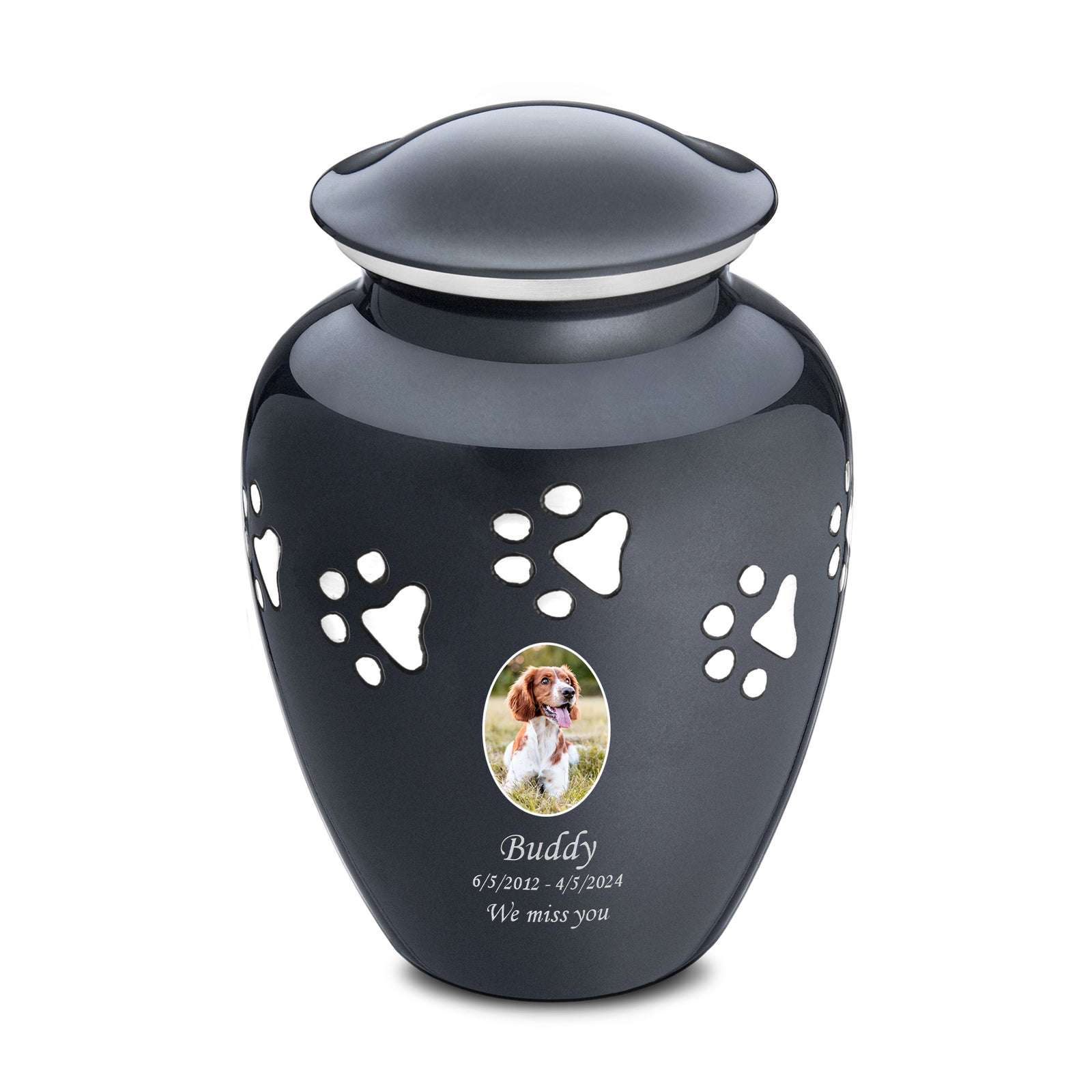 Classic Midnight Portrait Large Pet Cremation Urn