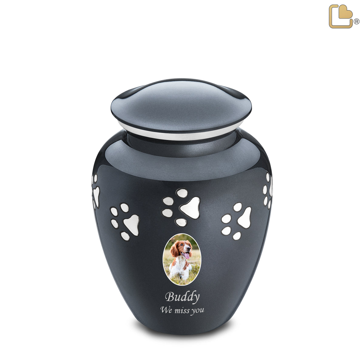 Classic Midnight Portrait Medium Pet Cremation Urn