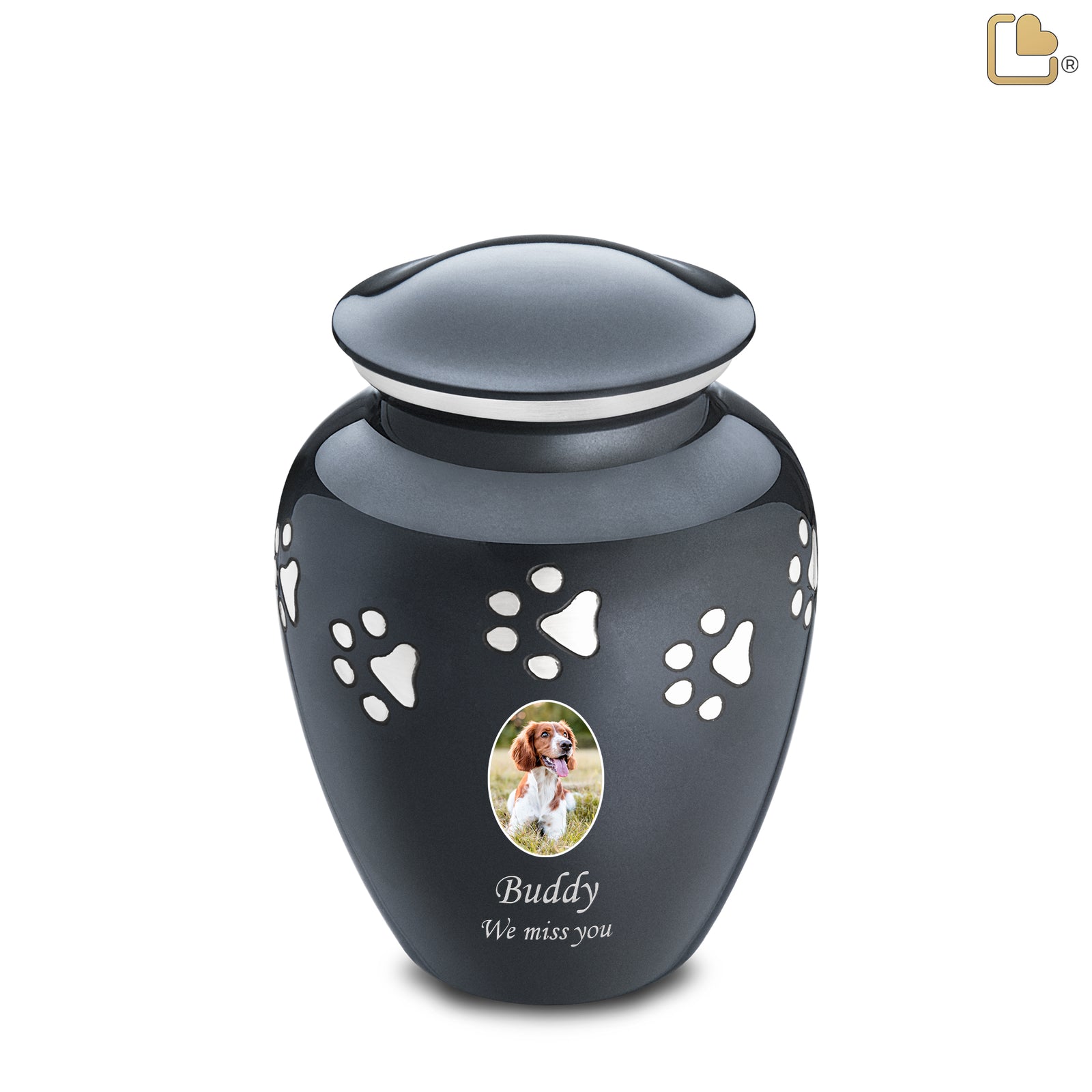 Classic Midnight Portrait Medium Pet Cremation Urn