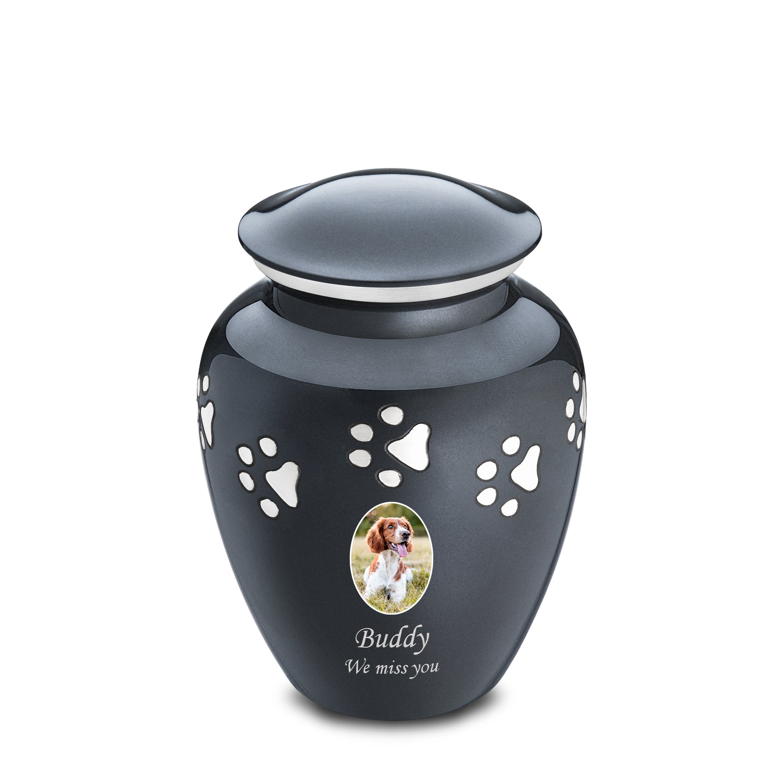 Classic Midnight Portrait Medium Pet Cremation Urn