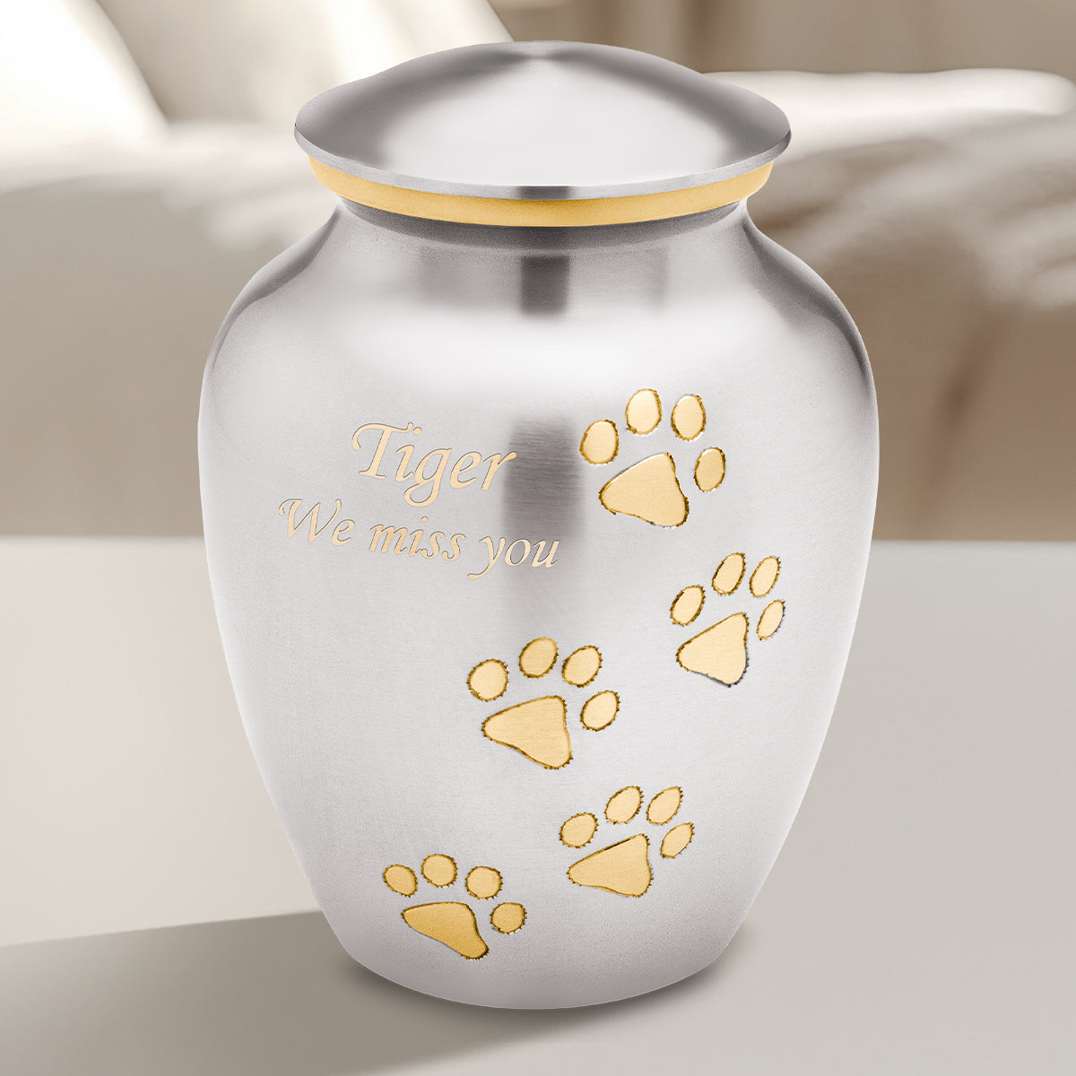Classic Pewter Pet Medium Urn