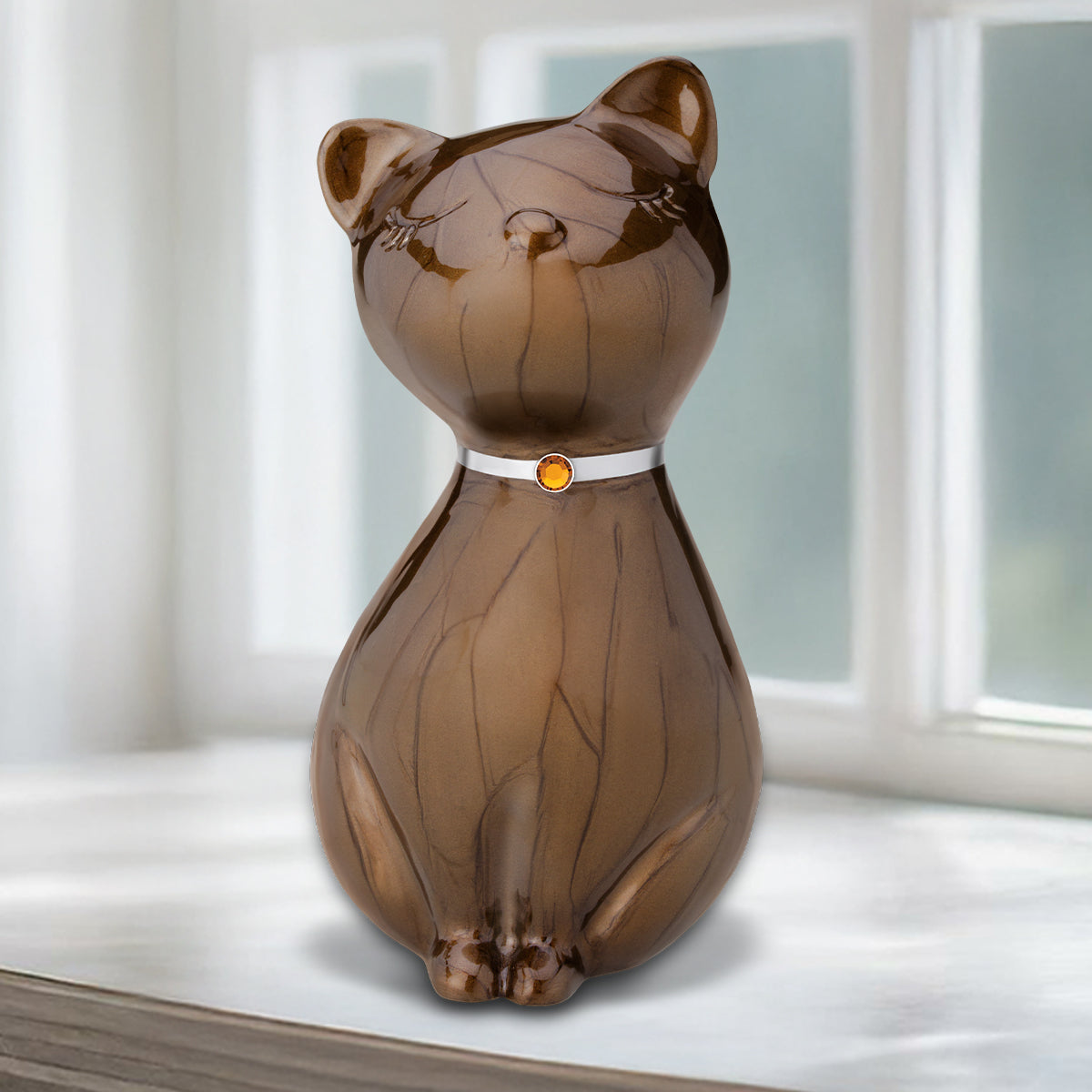 Princess Cat Bronze Pet Cremation Urn