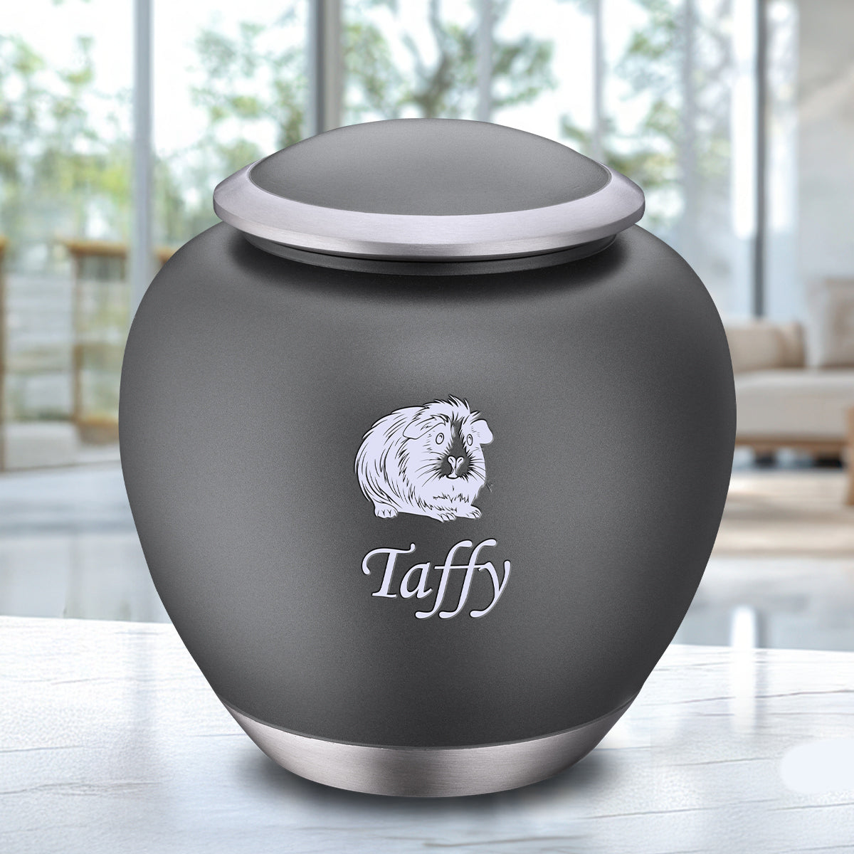 Shadow Small Pet Urn French Grey & Bru Pewter