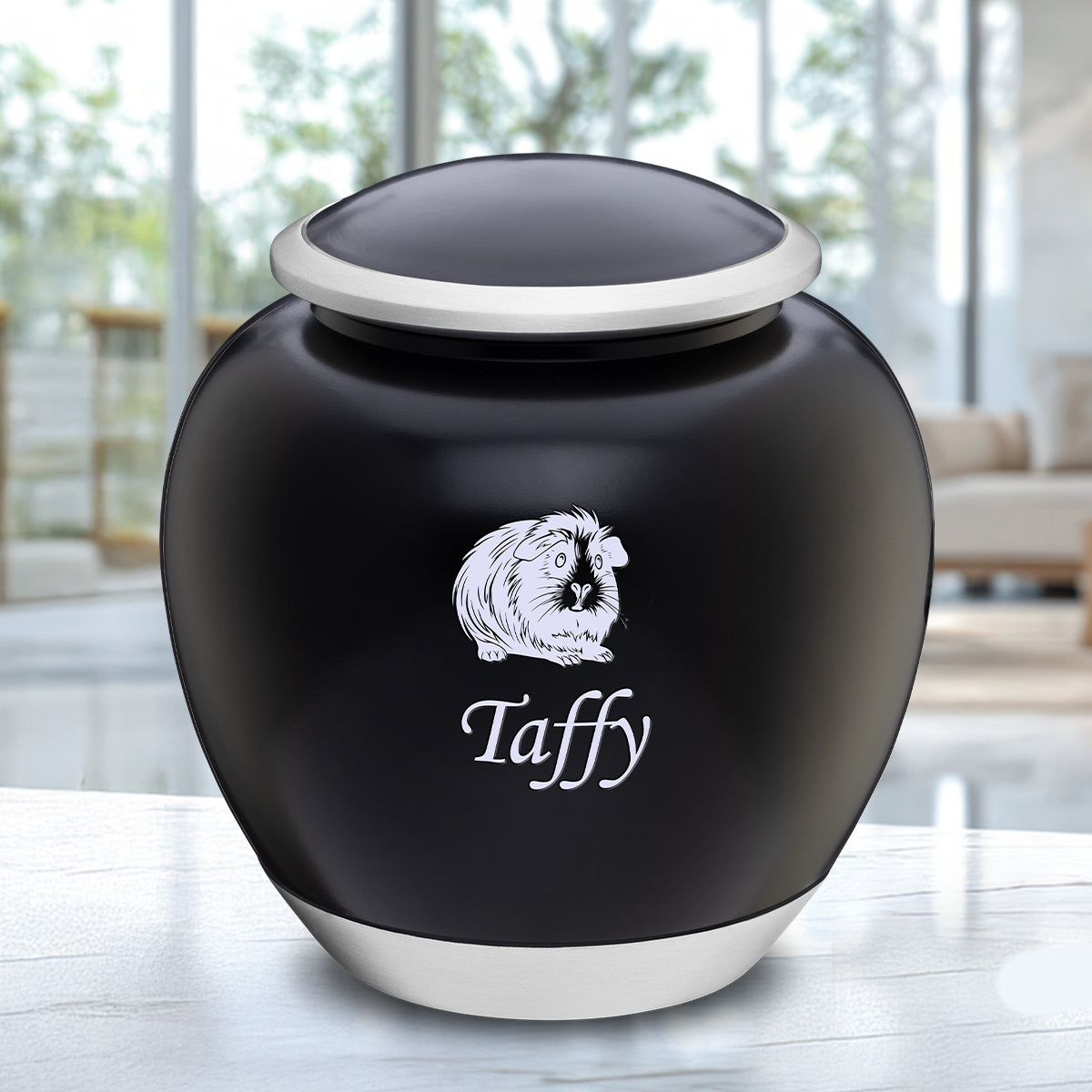 Shadow Small Pet Urn Black & Bru Pewter