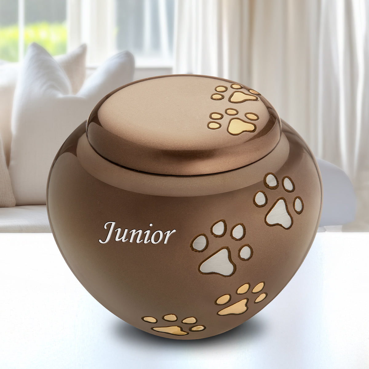 Bronze Cuddle Small Pet Cremation Urn