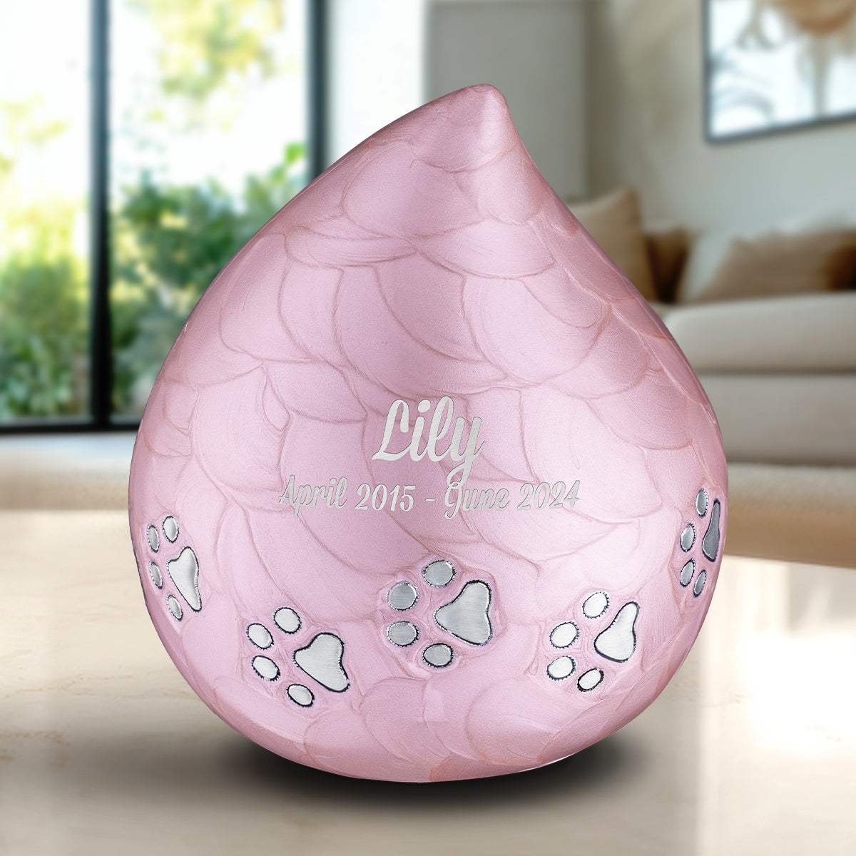 LoveDrop Pink Pet Cremation Urn