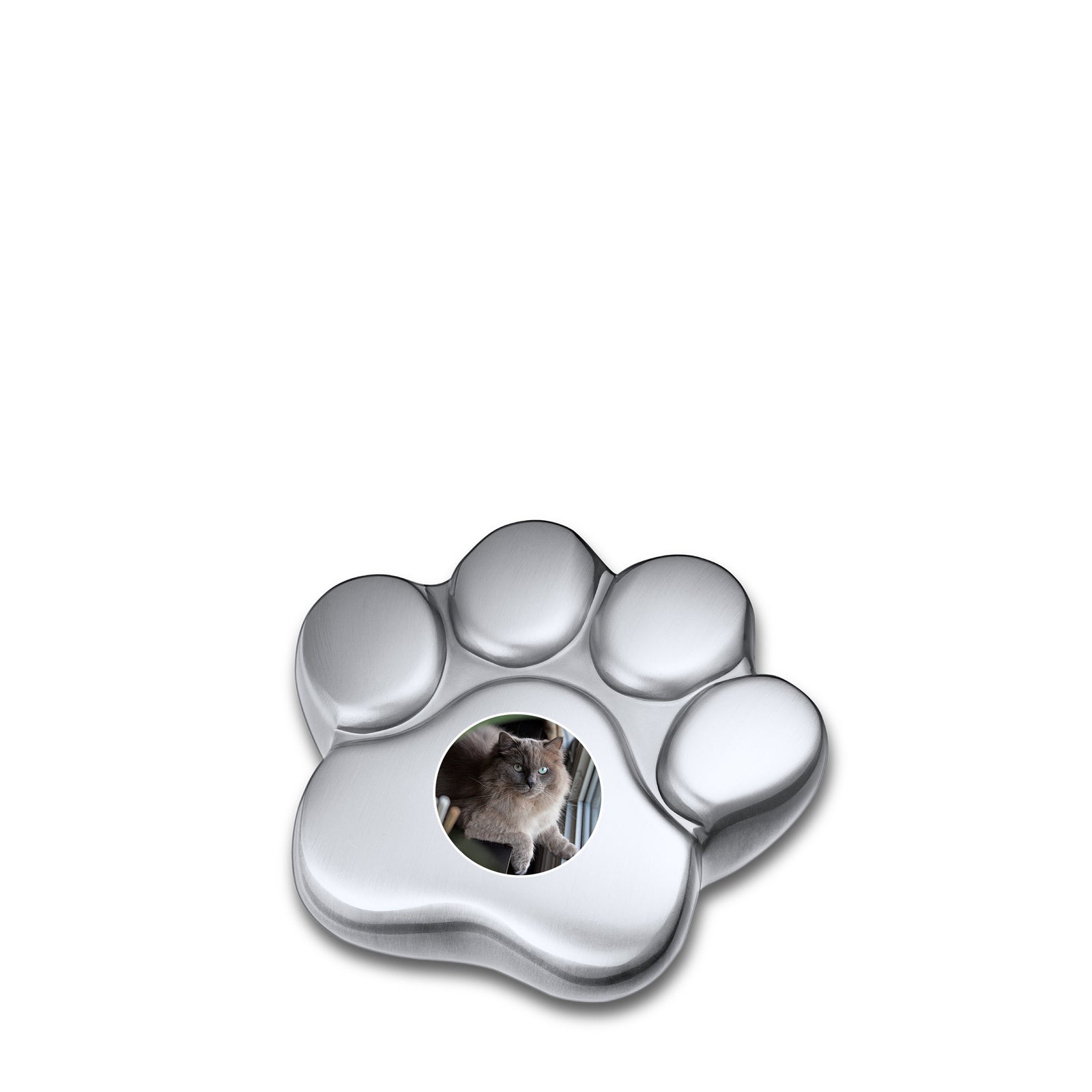 LovePaw Portrait Brushed Pewter Keepsake Pet Cremation Urn