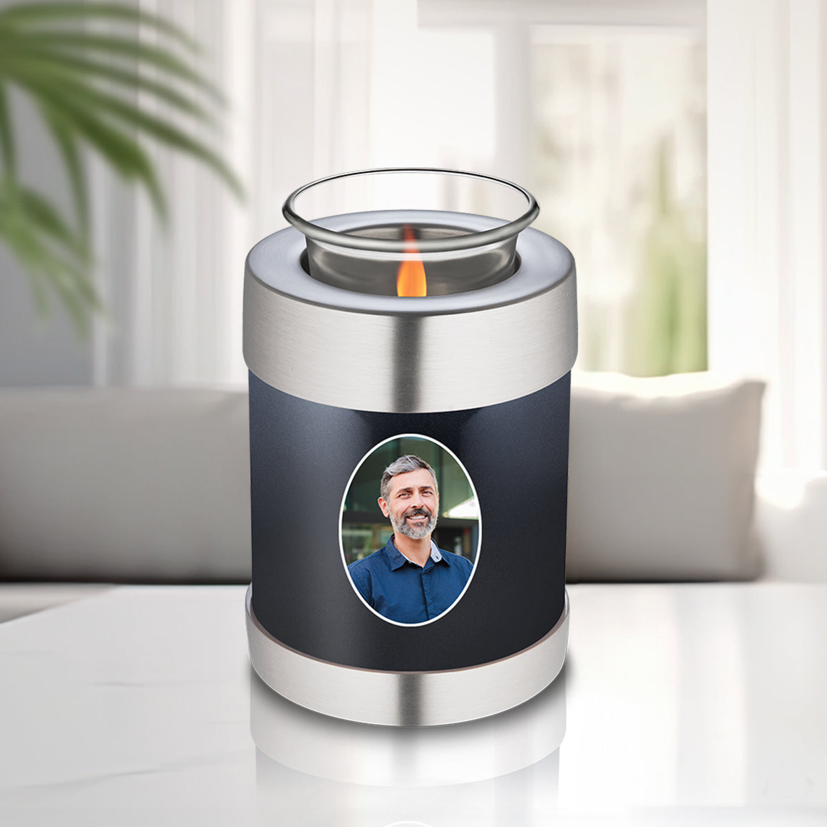 Tealight Midnight Portrait Cremation Urn