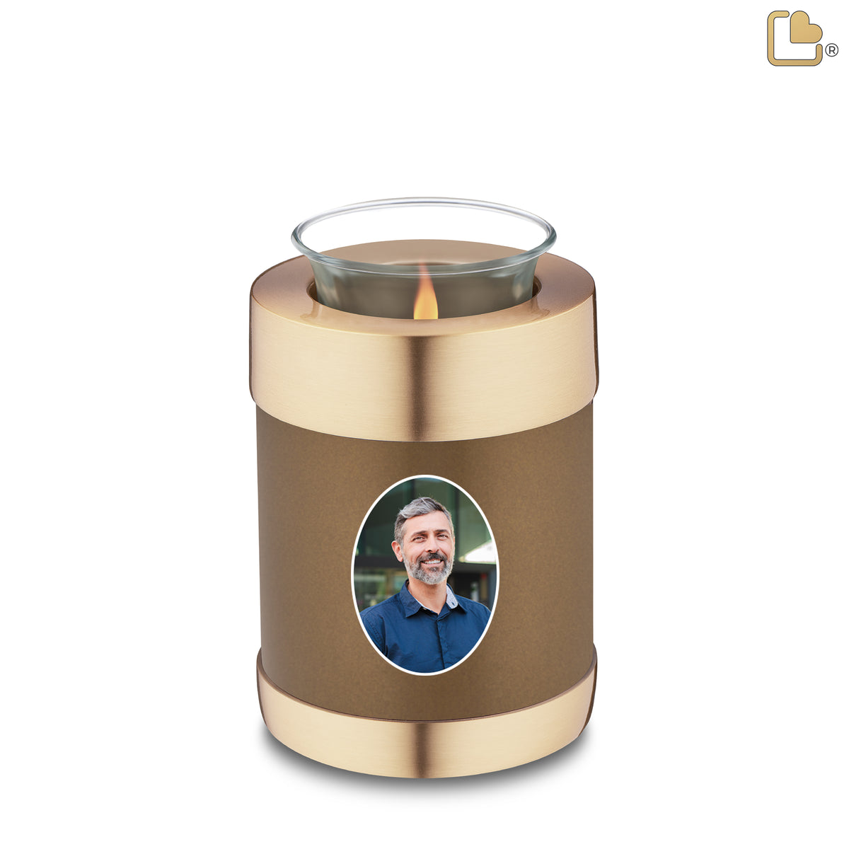 Tealight Bronze Portrait Cremation Urn