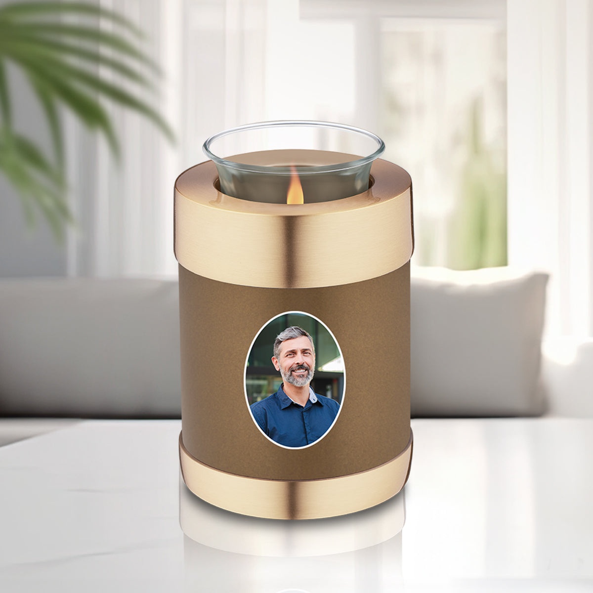 Tealight Bronze Portrait Cremation Urn