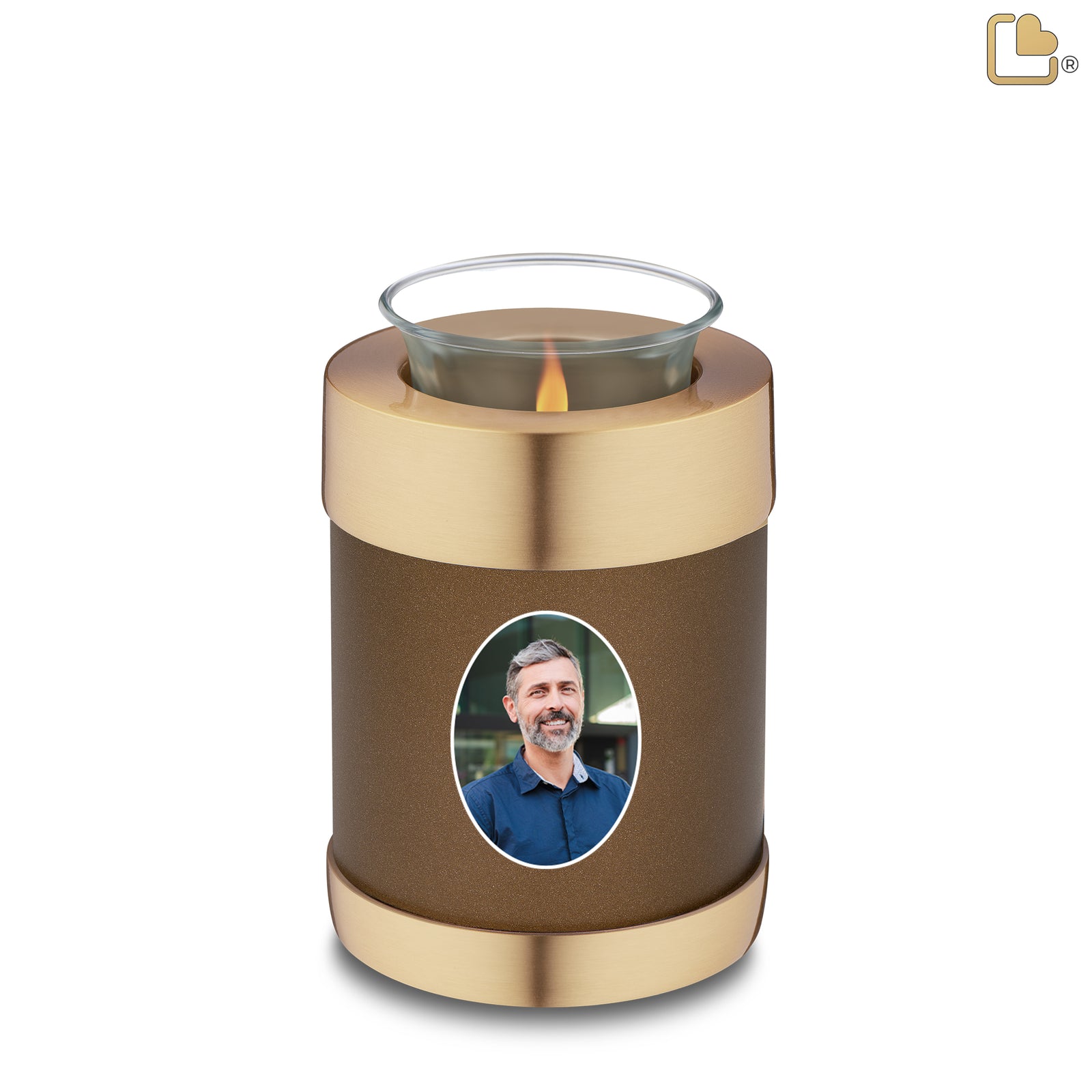 Tealight Auburn Portrait Cremation Urn