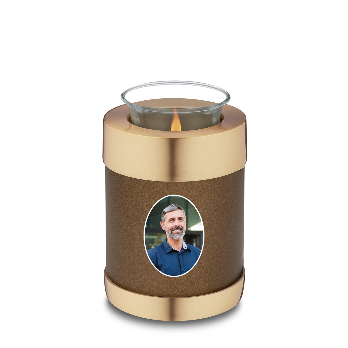 Tealight Auburn Portrait Cremation Urn