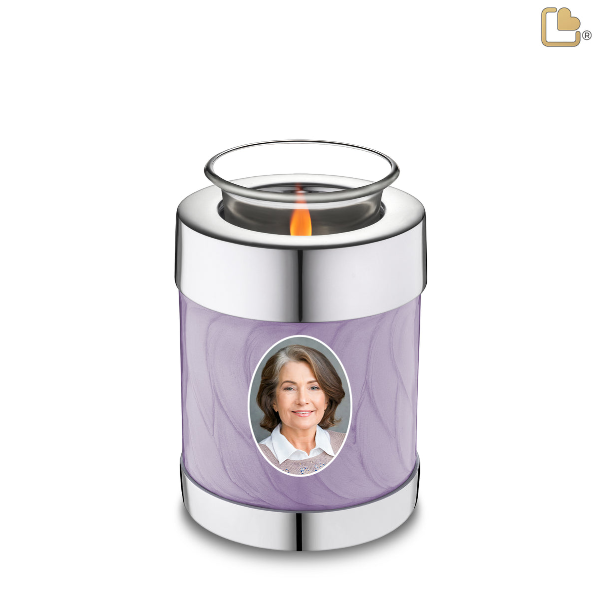 Tealight Portrait Pearl Lavender