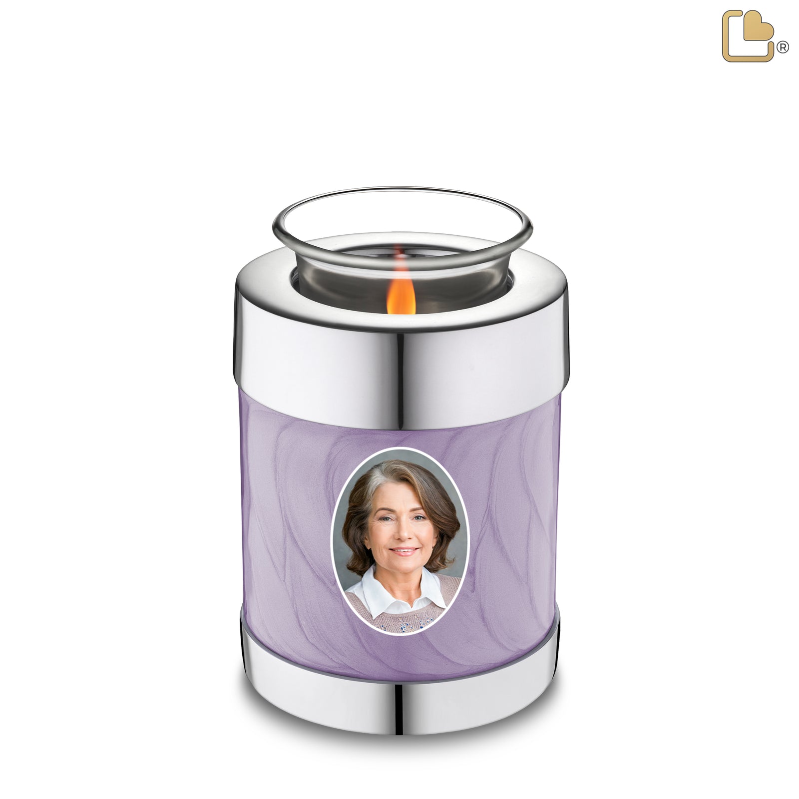 Tealight Portrait Pearl Lavender