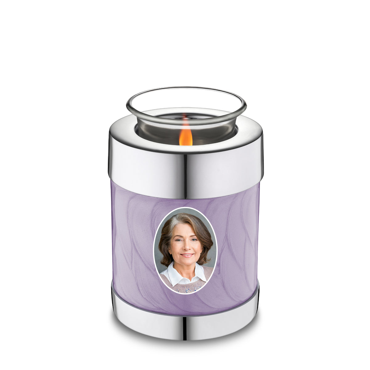 Tealight Portrait Pearl Lavender