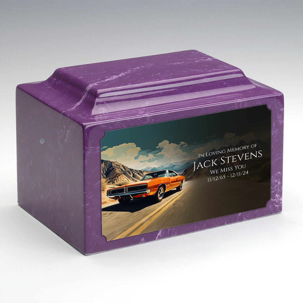 Adult Legacy Custom Printed Classic Car Cultured Marble Urns by MacKenzie