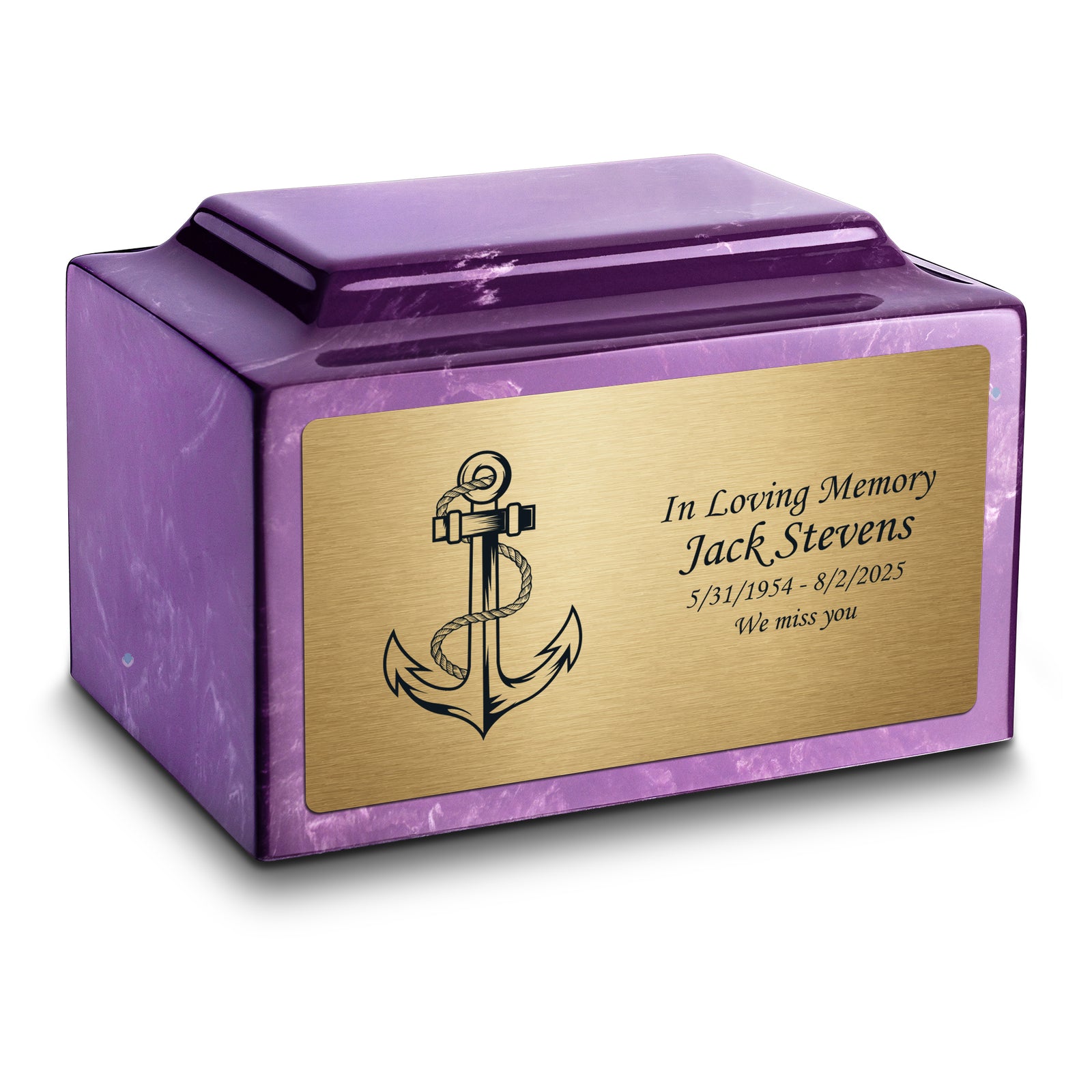 Adult Legacy Anchor Cultured Marble Urns by MacKenzie