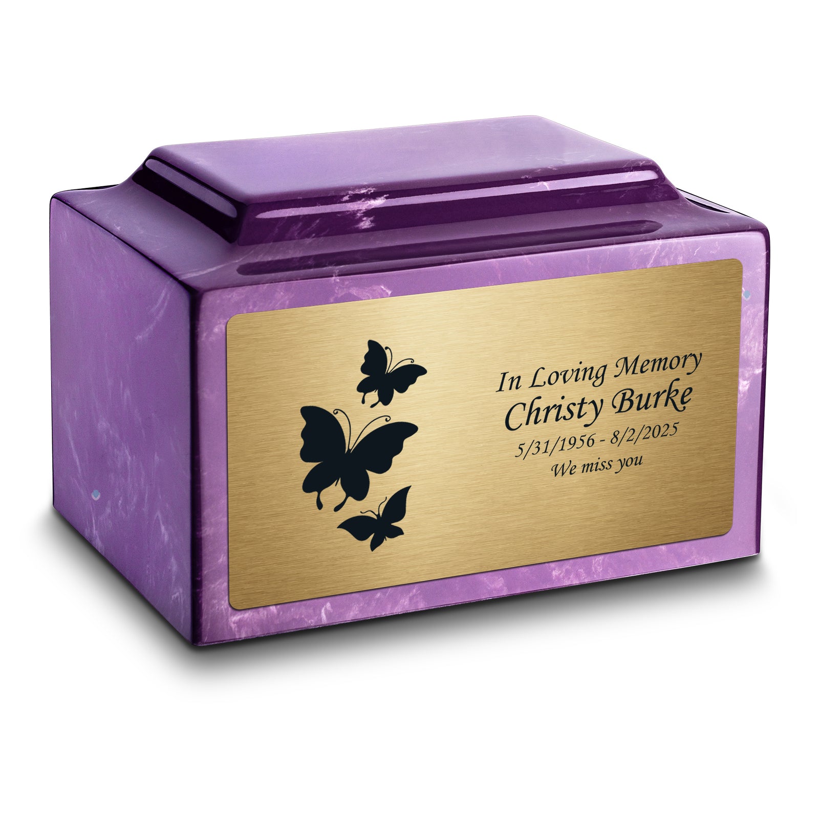 Adult Legacy Butterflies Cultured Marble Urns by MacKenzie