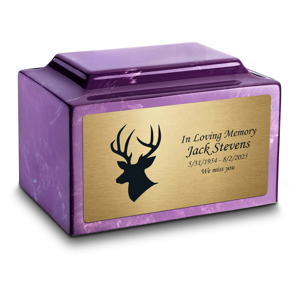 Adult Legacy Deer Cultured Marble Urns by MacKenzie
