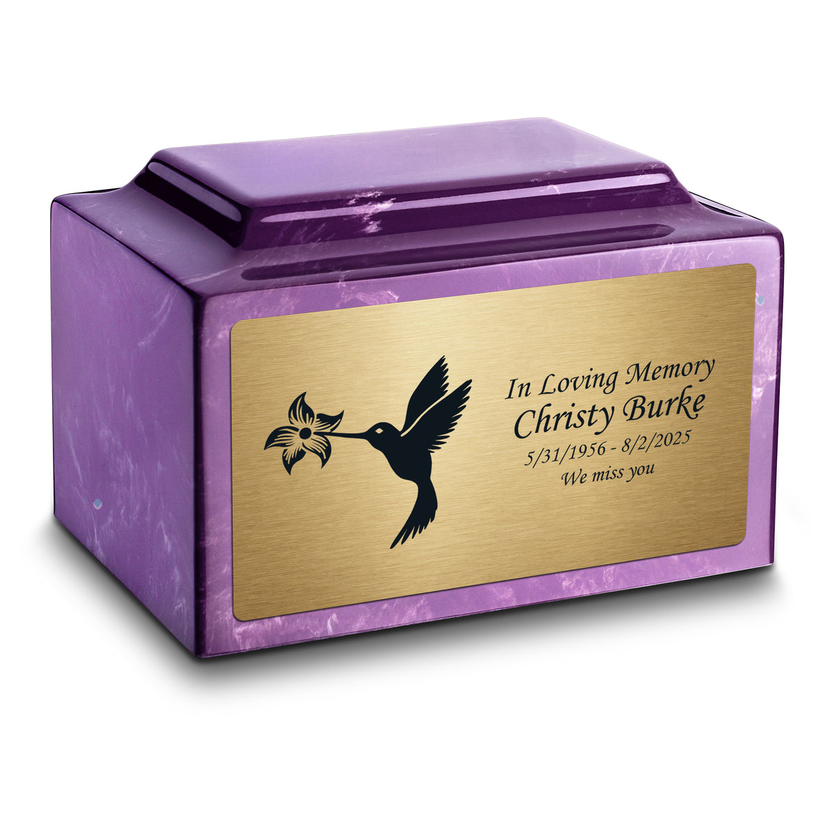 Adult Legacy Hummingbird Cultured Marble Urns by MacKenzie