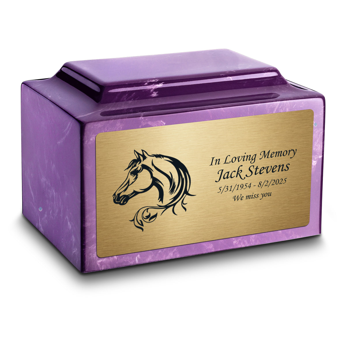 Adult Legacy Horse Cultured Marble Urns by MacKenzie