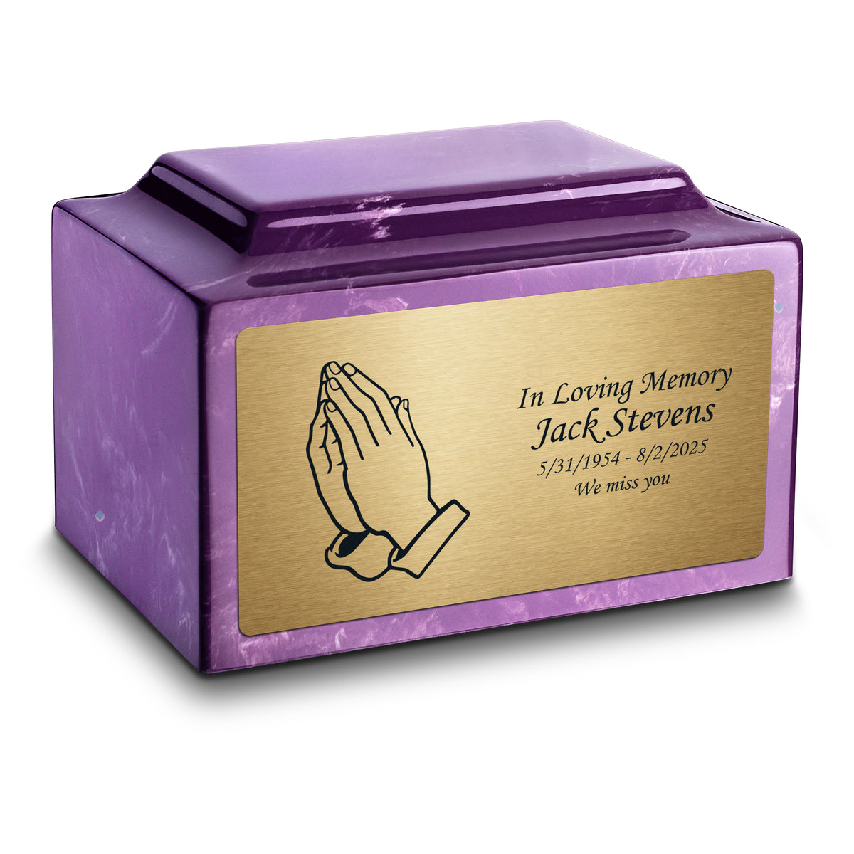 Adult Legacy Praying Hands Cultured Marble Urns by MacKenzie