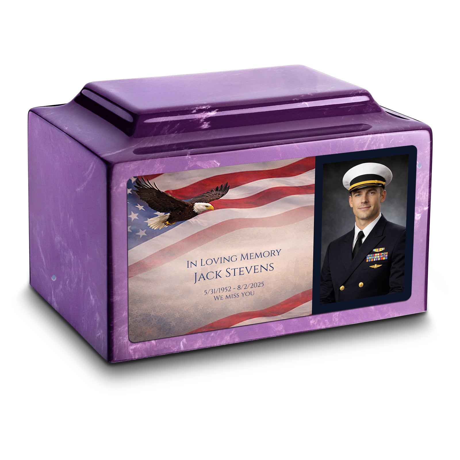 Adult Legacy Portrait American Eagle Cultured Marble Urns by MacKenzie