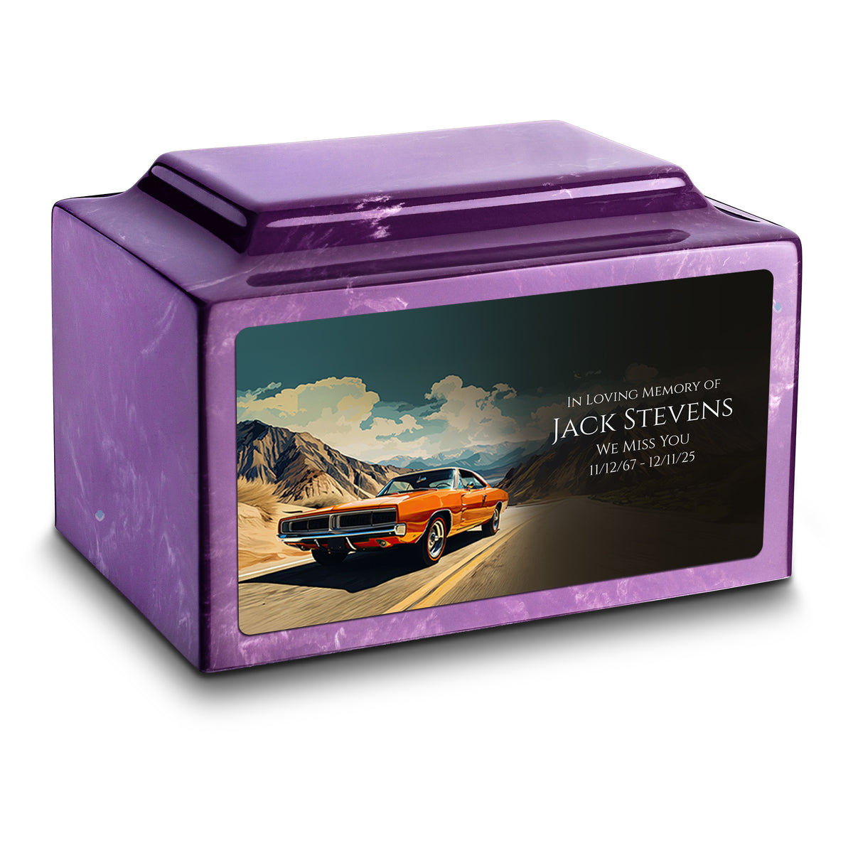 Adult Legacy Custom Printed Classic Car Cultured Marble Urns by MacKenzie