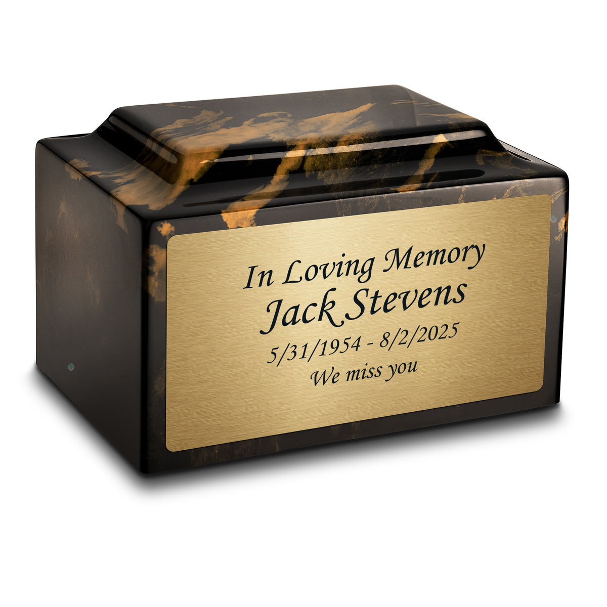Adult Legacy Custom Text Cultured Marble Urns by MacKenzie