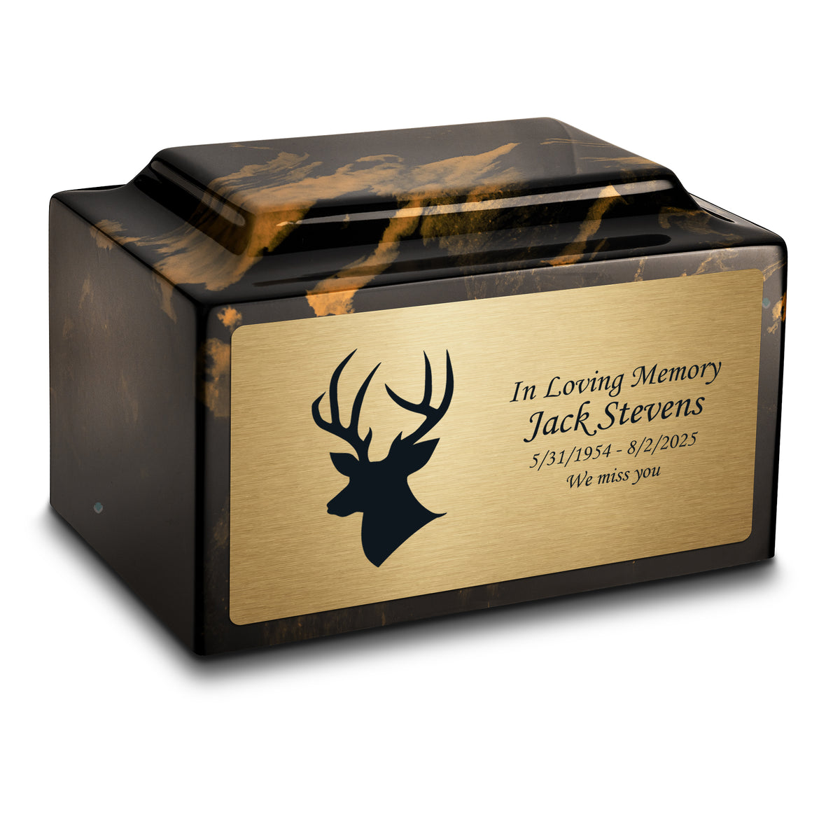 Adult Legacy Deer Cultured Marble Urns by MacKenzie