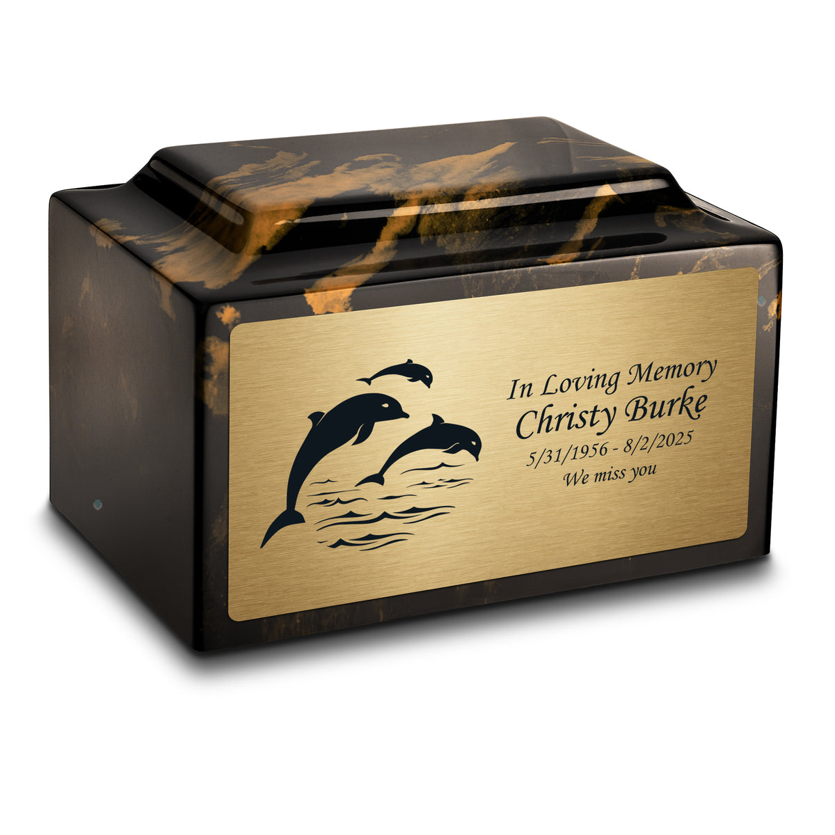Adult Legacy Dolphin Cultured Marble Urns by MacKenzie