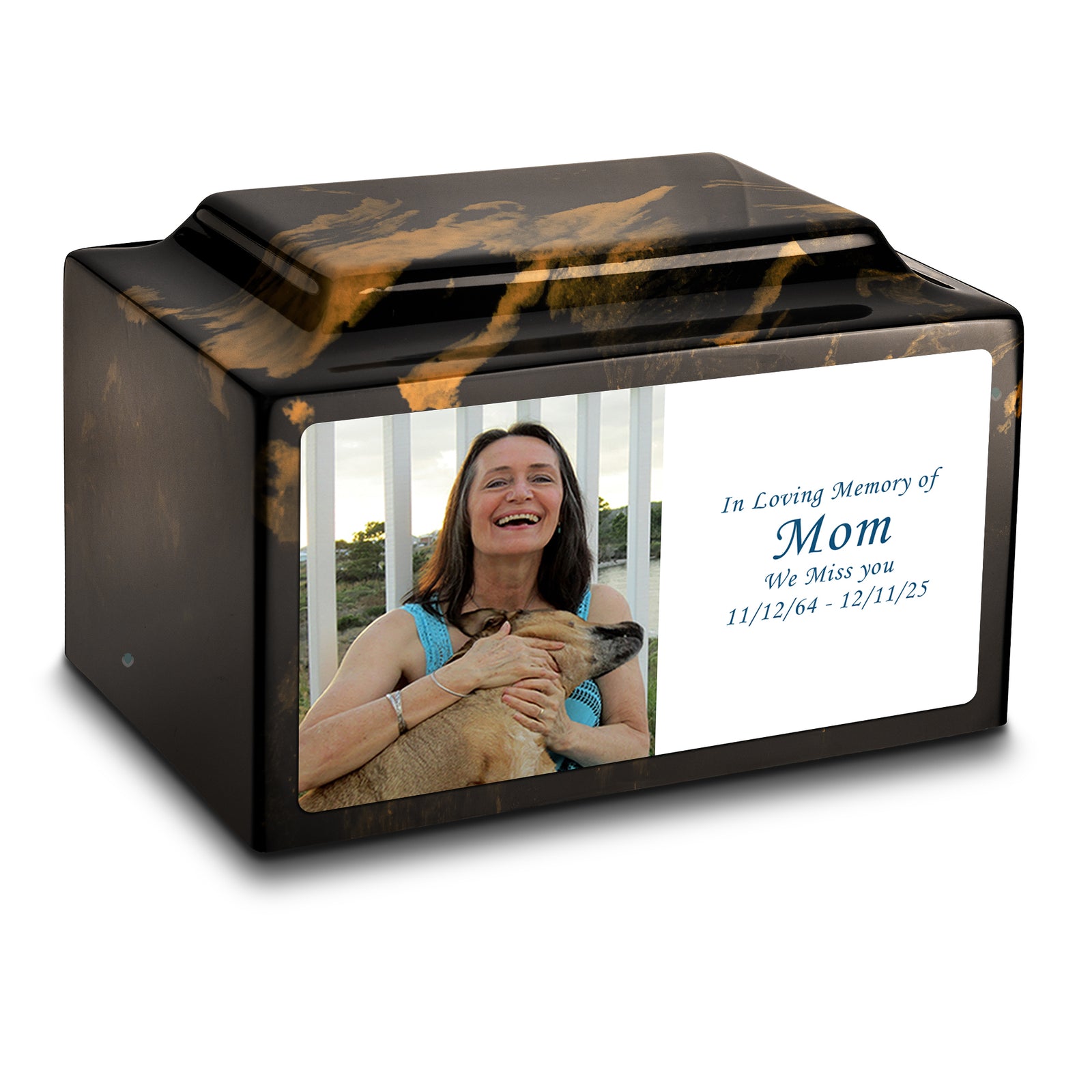 Adult Legacy Custom Printed Photo Cultured Marble Urns by MacKenzie