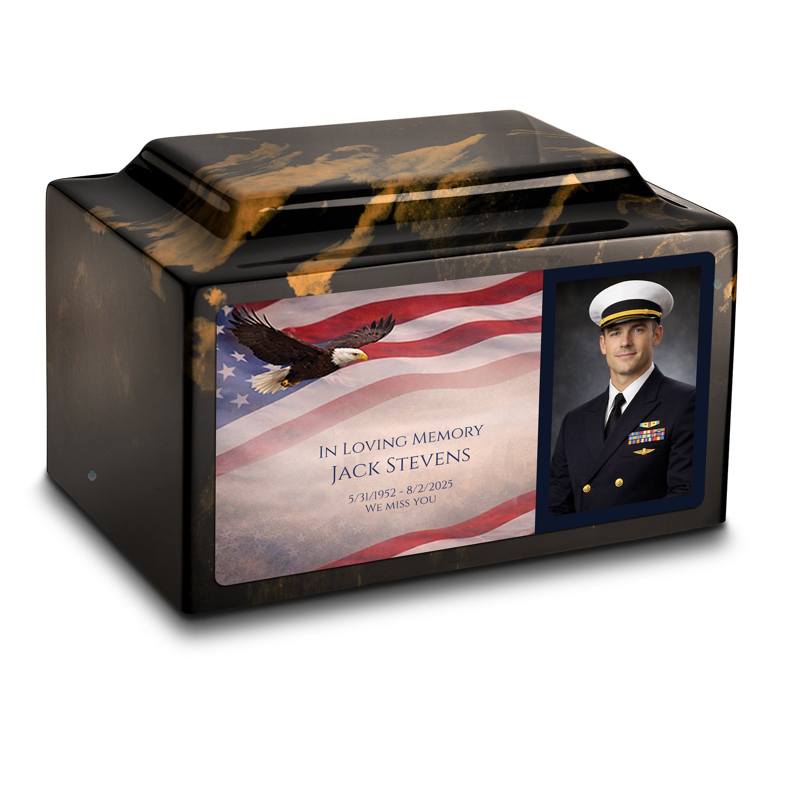 Adult Legacy Portrait American Eagle Cultured Marble Urns by MacKenzie