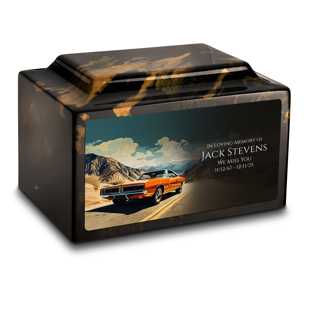 Adult Legacy Custom Printed Classic Car Cultured Marble Urns by MacKenzie