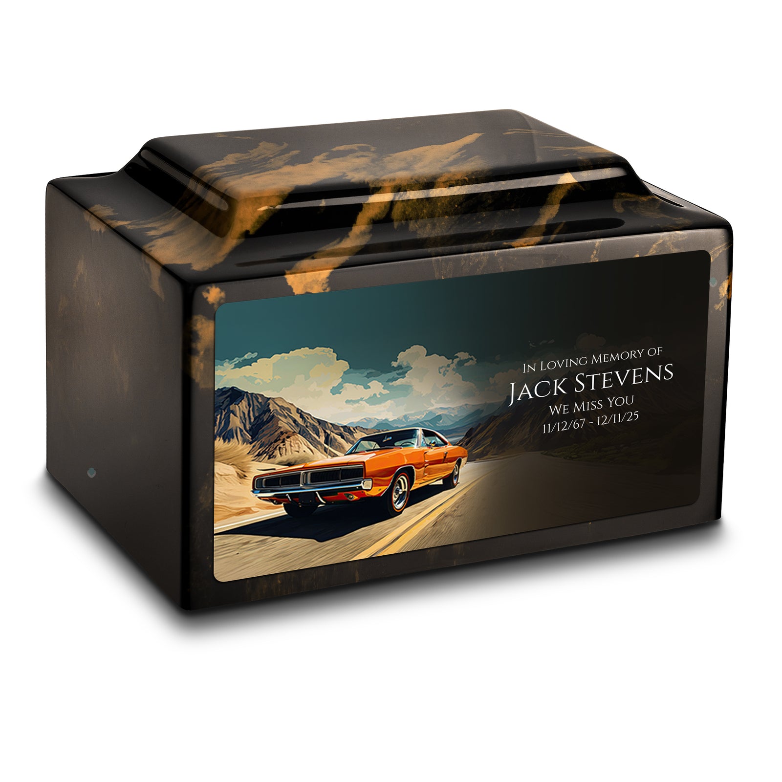 Adult Legacy Custom Printed Classic Car Cultured Marble Urns by MacKenzie