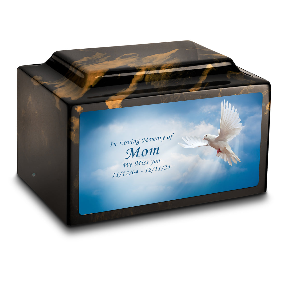 Adult Legacy Custom Printed Dove Cultured Marble Urns by MacKenzie