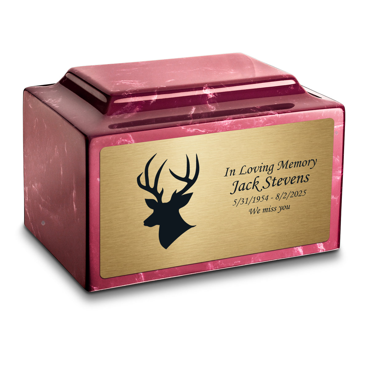 Adult Legacy Deer Cultured Marble Urns by MacKenzie