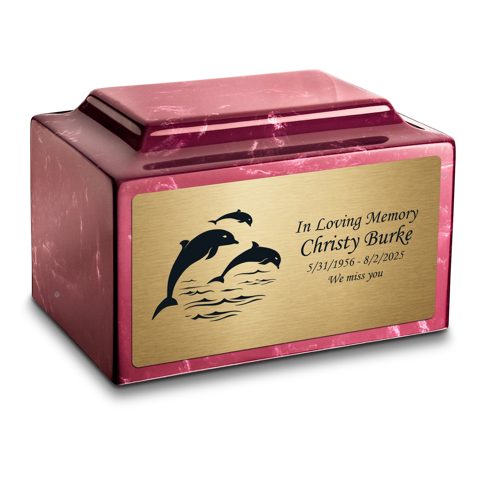 Adult Legacy Dolphin Cultured Marble Urns by MacKenzie