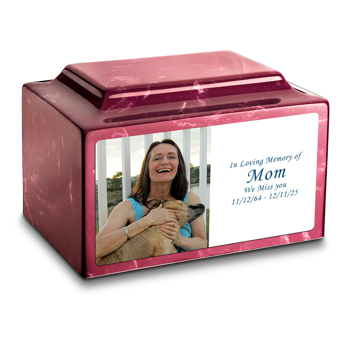 Adult Legacy Custom Printed Photo Cultured Marble Urns by MacKenzie