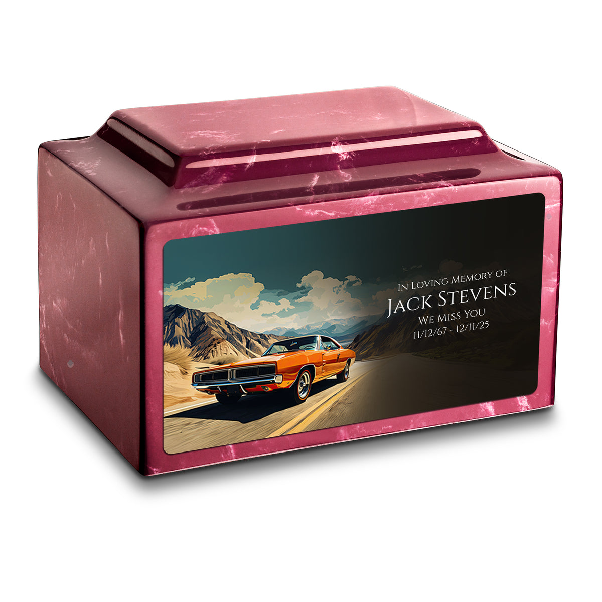 Adult Legacy Custom Printed Classic Car Cultured Marble Urns by MacKenzie