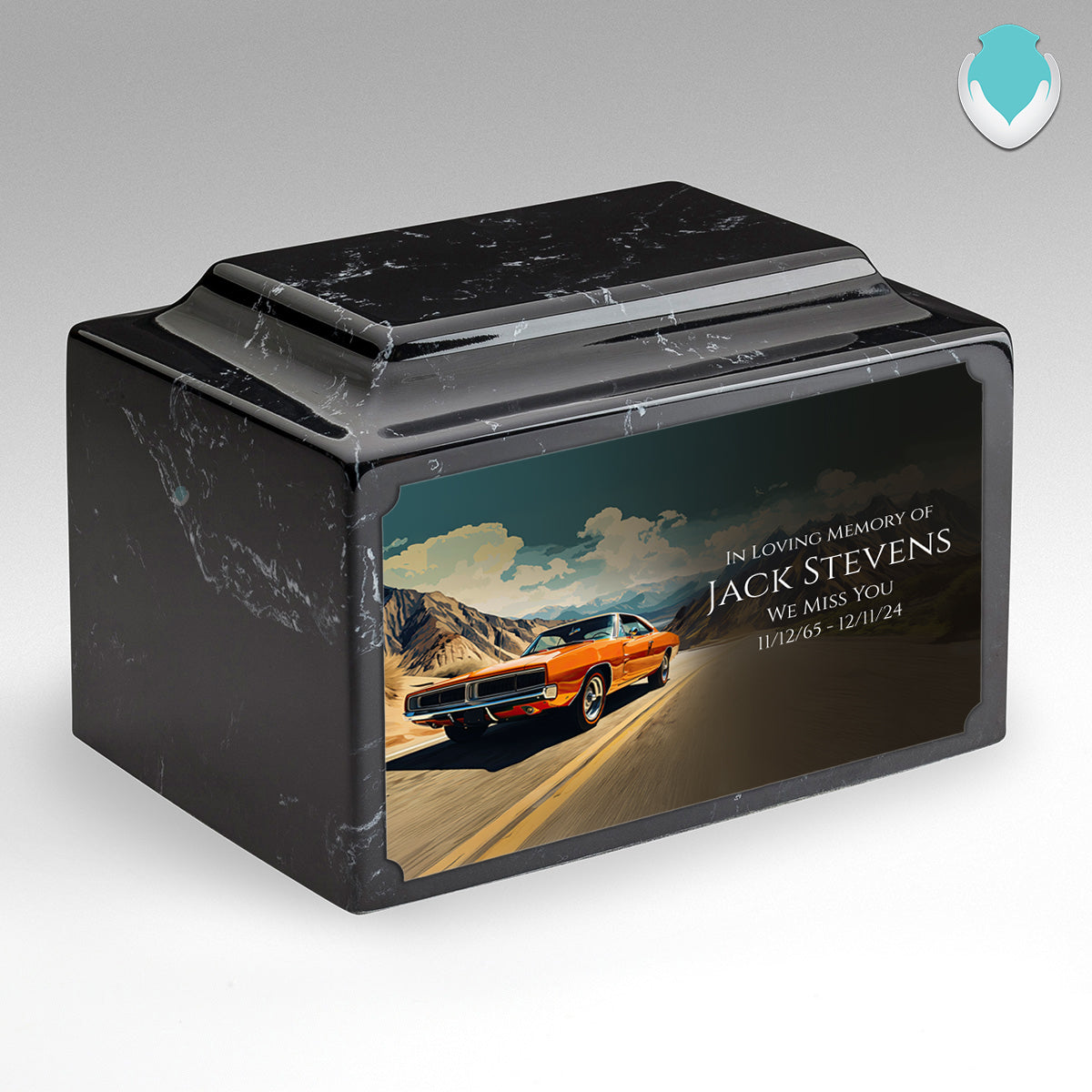 Adult Legacy Custom Printed Classic Car Cultured Marble Urns by MacKenzie