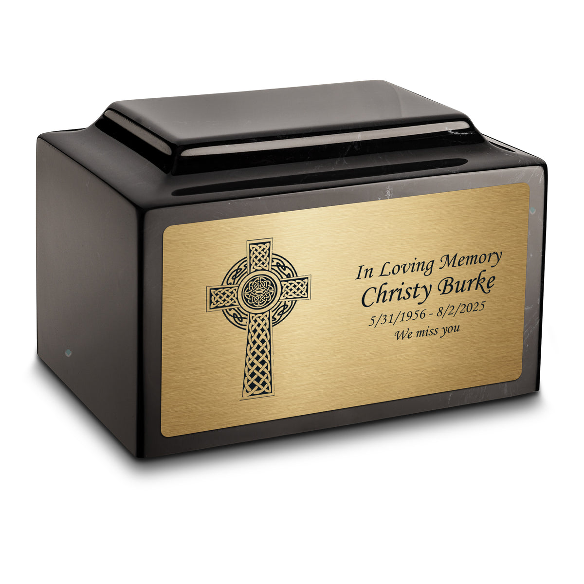 Adult Legacy Celtic Cross Cultured Marble Urns by MacKenzie