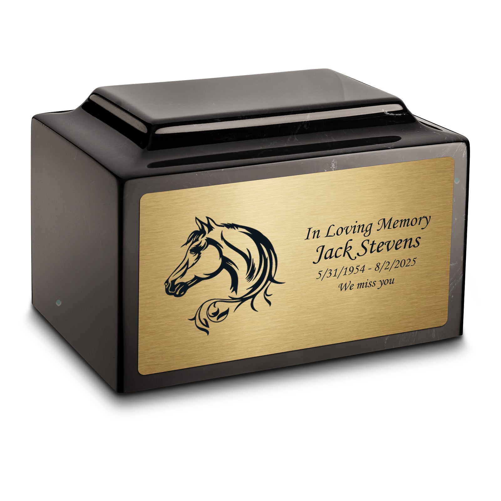 Adult Legacy Horse Cultured Marble Urns by MacKenzie