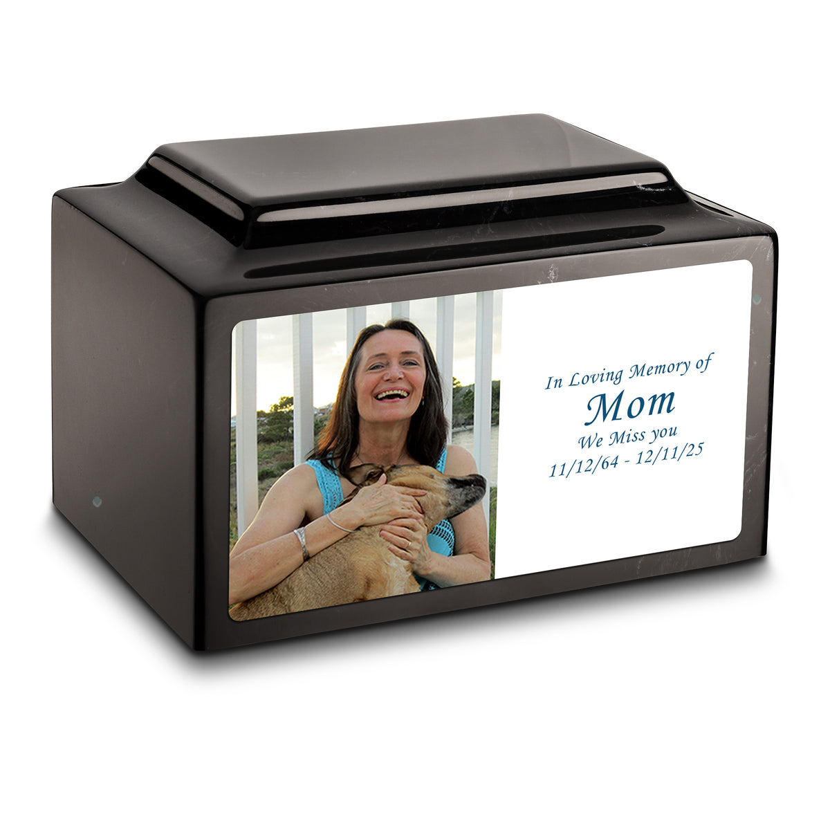 Adult Legacy Custom Printed Photo Cultured Marble Urns by MacKenzie