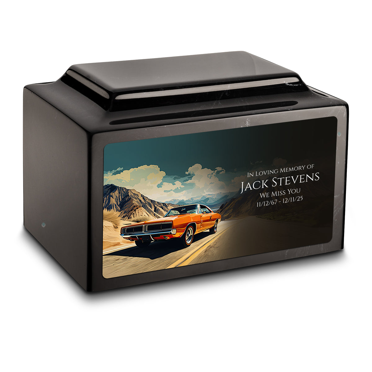 Adult Legacy Custom Printed Classic Car Cultured Marble Urns by MacKenzie