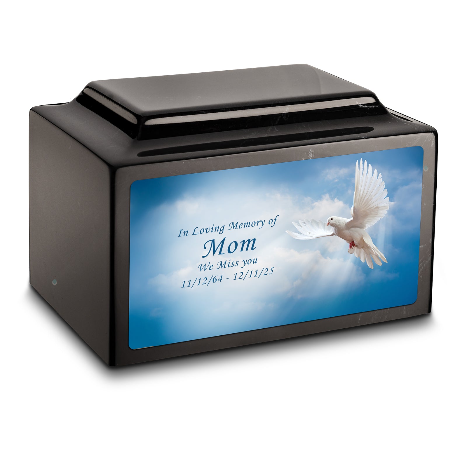 Adult Legacy Custom Printed Dove Cultured Marble Urns by MacKenzie