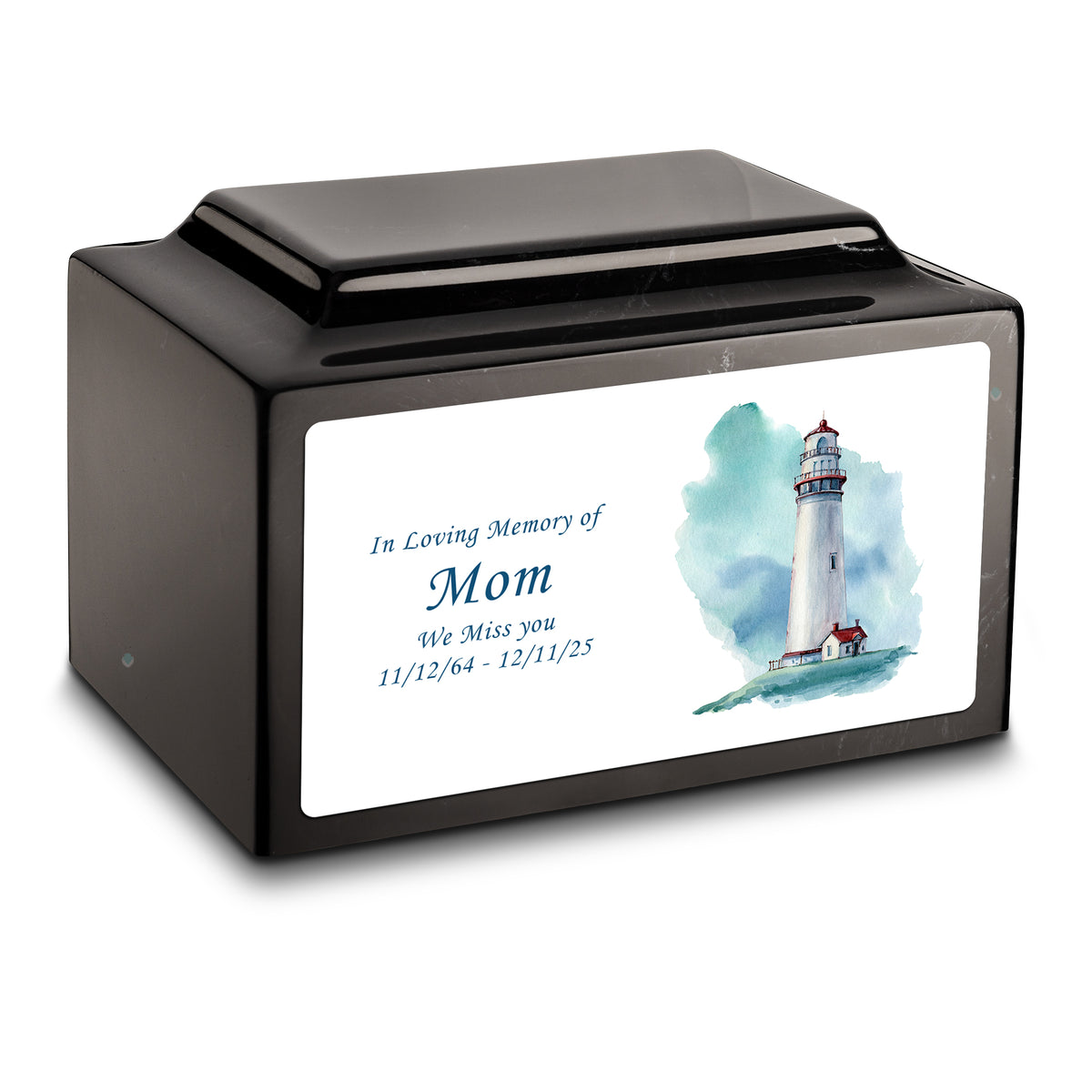 Adult Legacy Custom Printed Lighthouse Cultured Marble Urns by MacKenzie