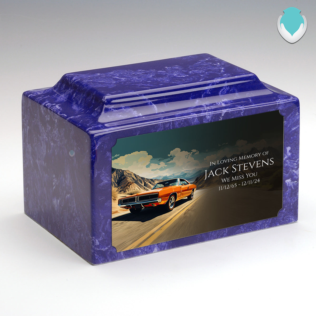 Adult Legacy Custom Printed Classic Car Cultured Marble Urns by MacKenzie