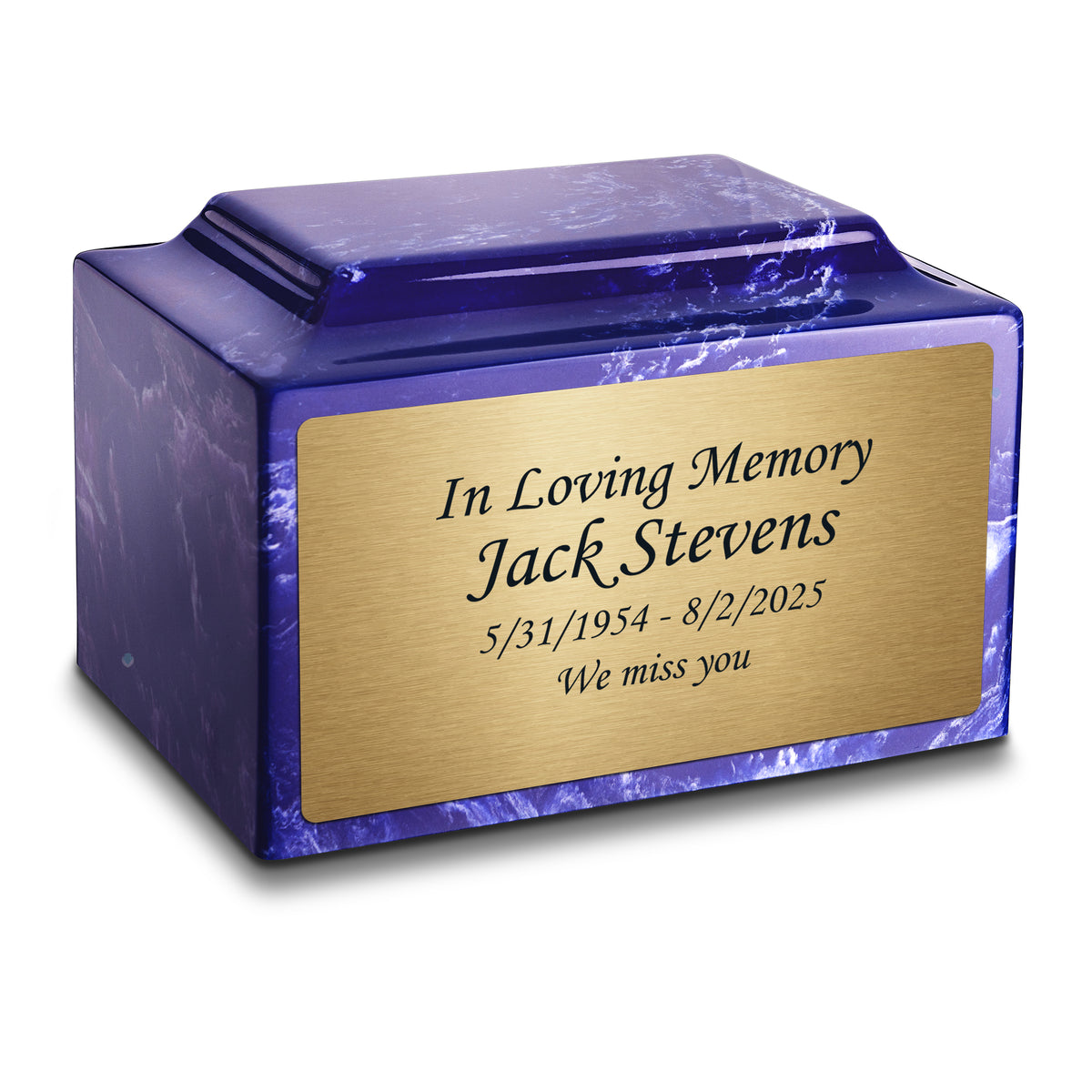 Adult Legacy Custom Text Cultured Marble Urns by MacKenzie