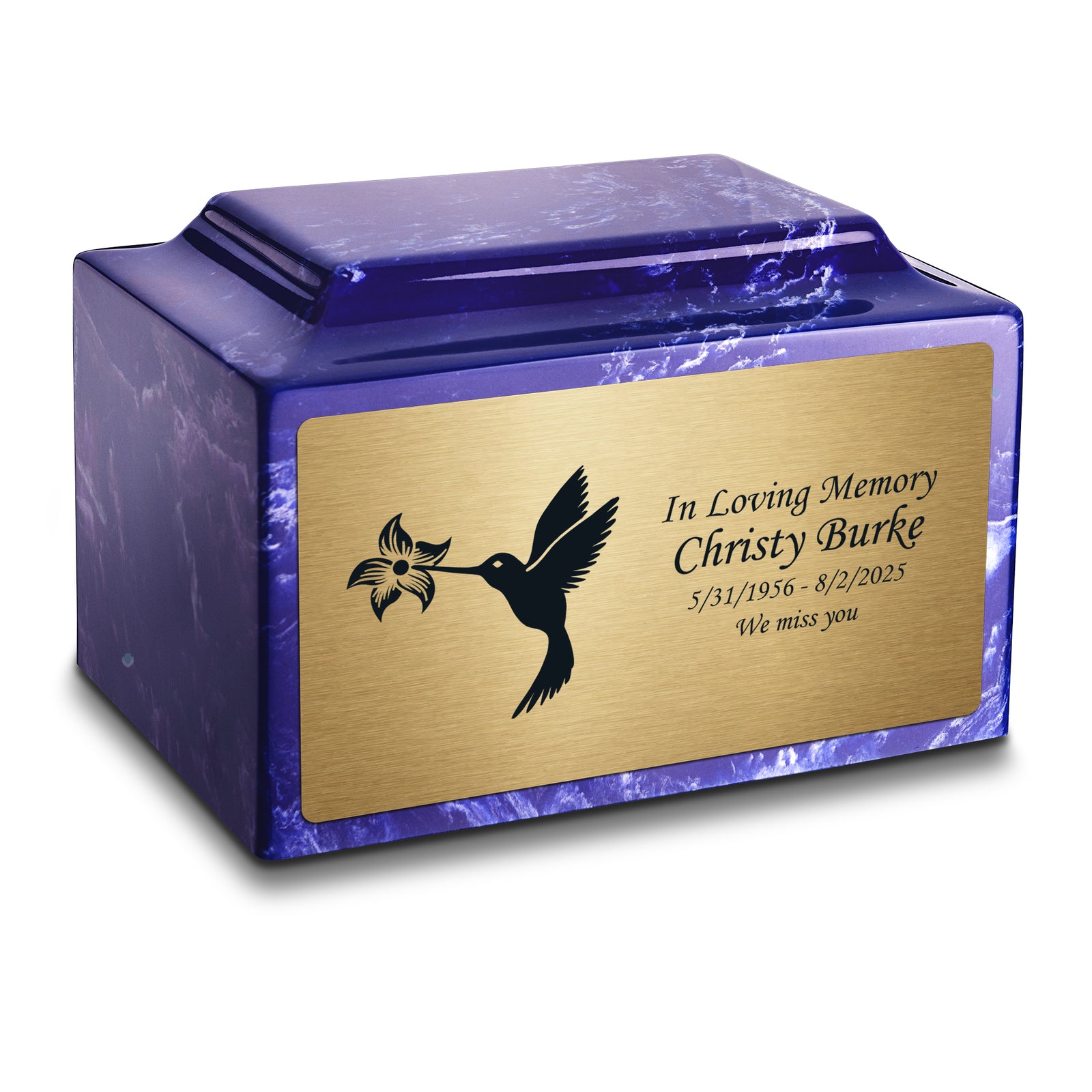 Adult Legacy Hummingbird Cultured Marble Urns by MacKenzie